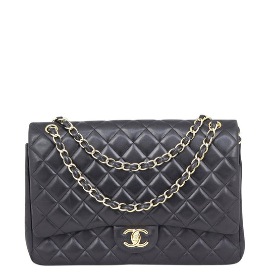 Chanel Classic Double Flap Maxi | Black Lambskin GHW