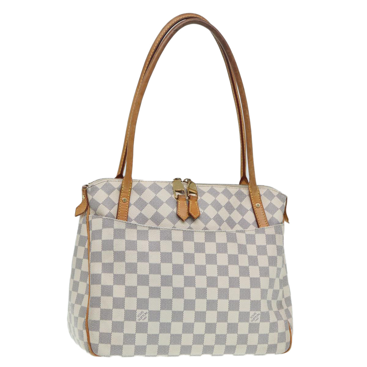 LOUIS VUITTON Damier Azur Figueri PM Shoulder Bag LV Auth