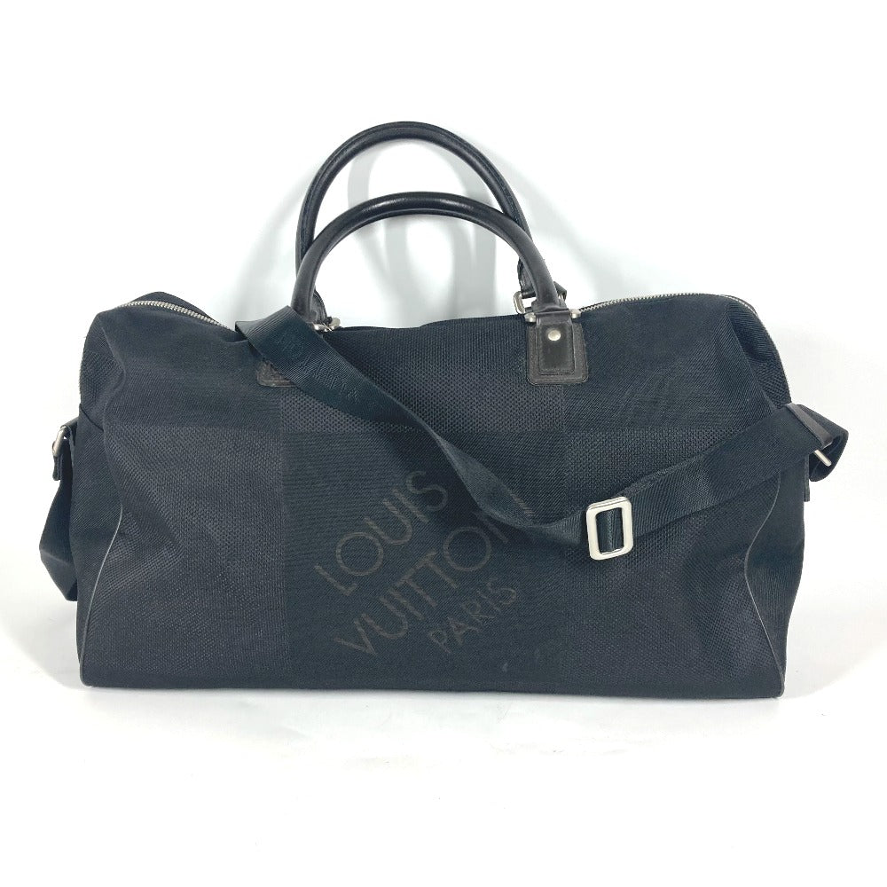 LOUIS VUITTON Boston Duffel bag Damier Jean Canvas black Damier Jean Albatross unisex(Unisex)