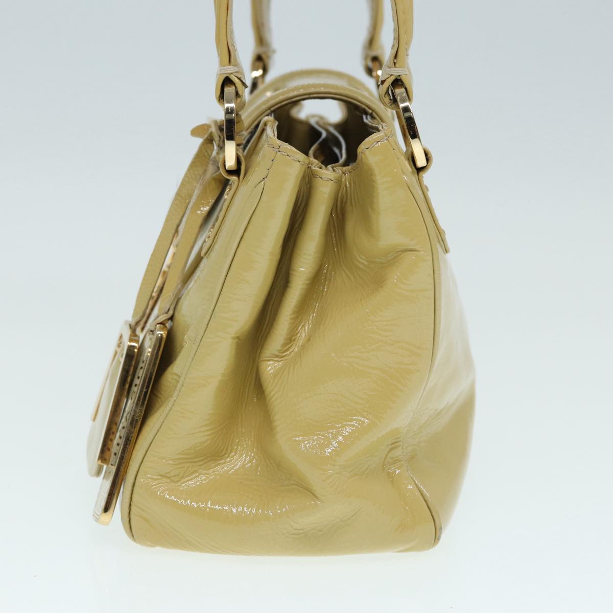 LOUIS VUITTON Vernis Cruise line Sac Picolour Hand Bag Beige Auth