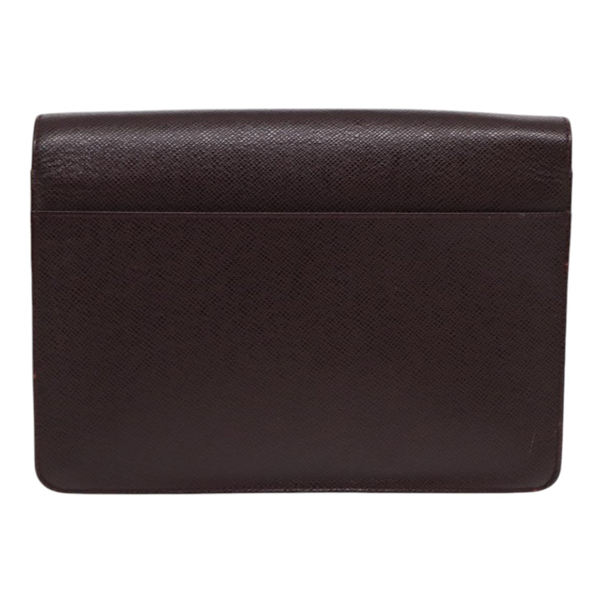 LOUIS VUITTON Taiga Pochette Kourad Clutch Bag Acajou LV Auth