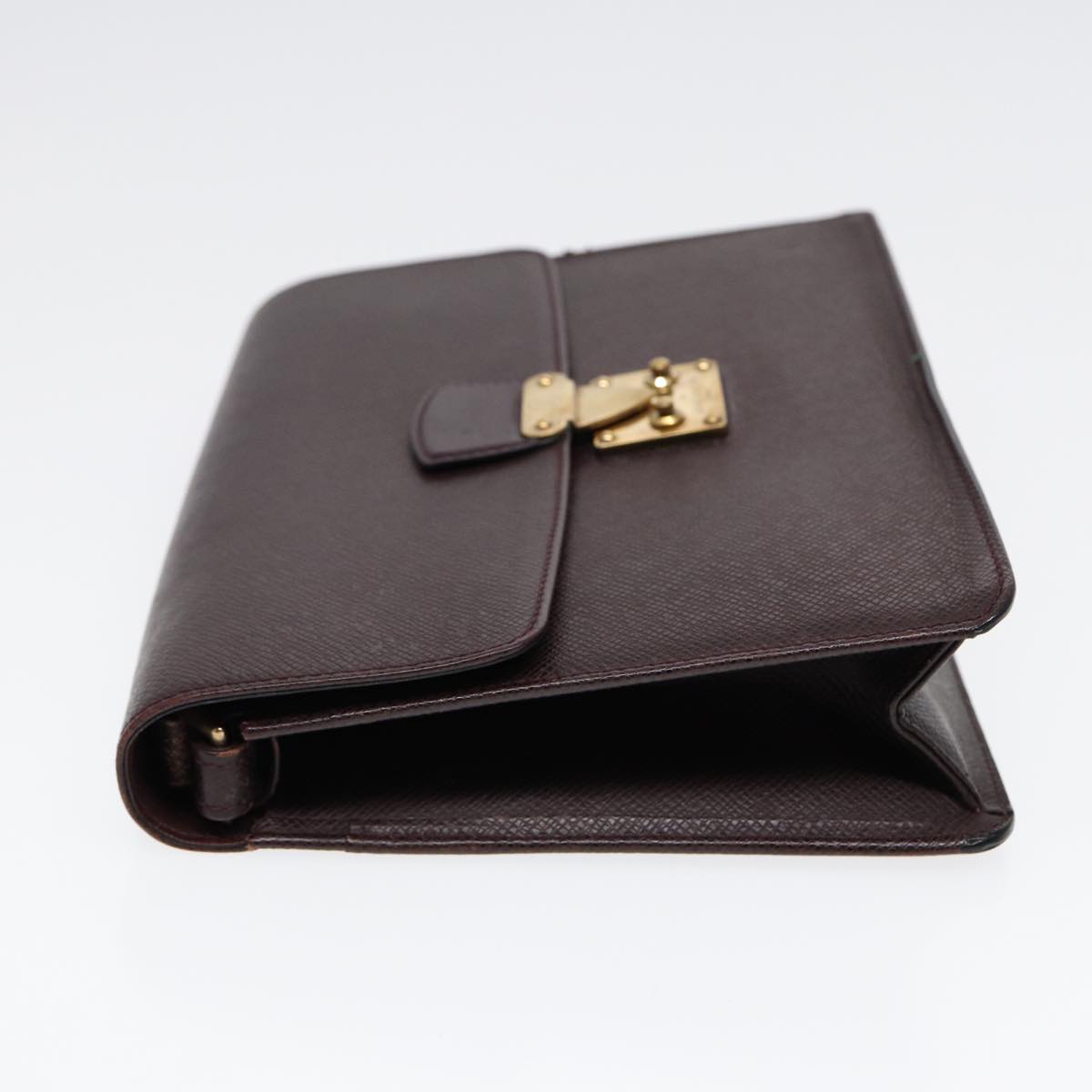 LOUIS VUITTON Taiga Pochette Kourad Clutch Bag Acajou LV Auth