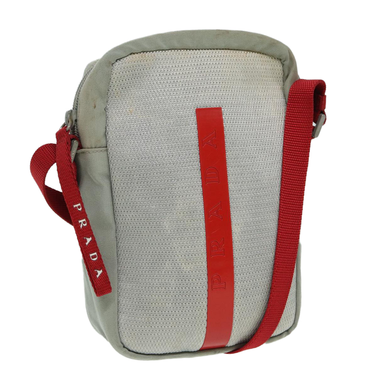 PRADA Sports Shoulder Bag Nylon Gray Auth