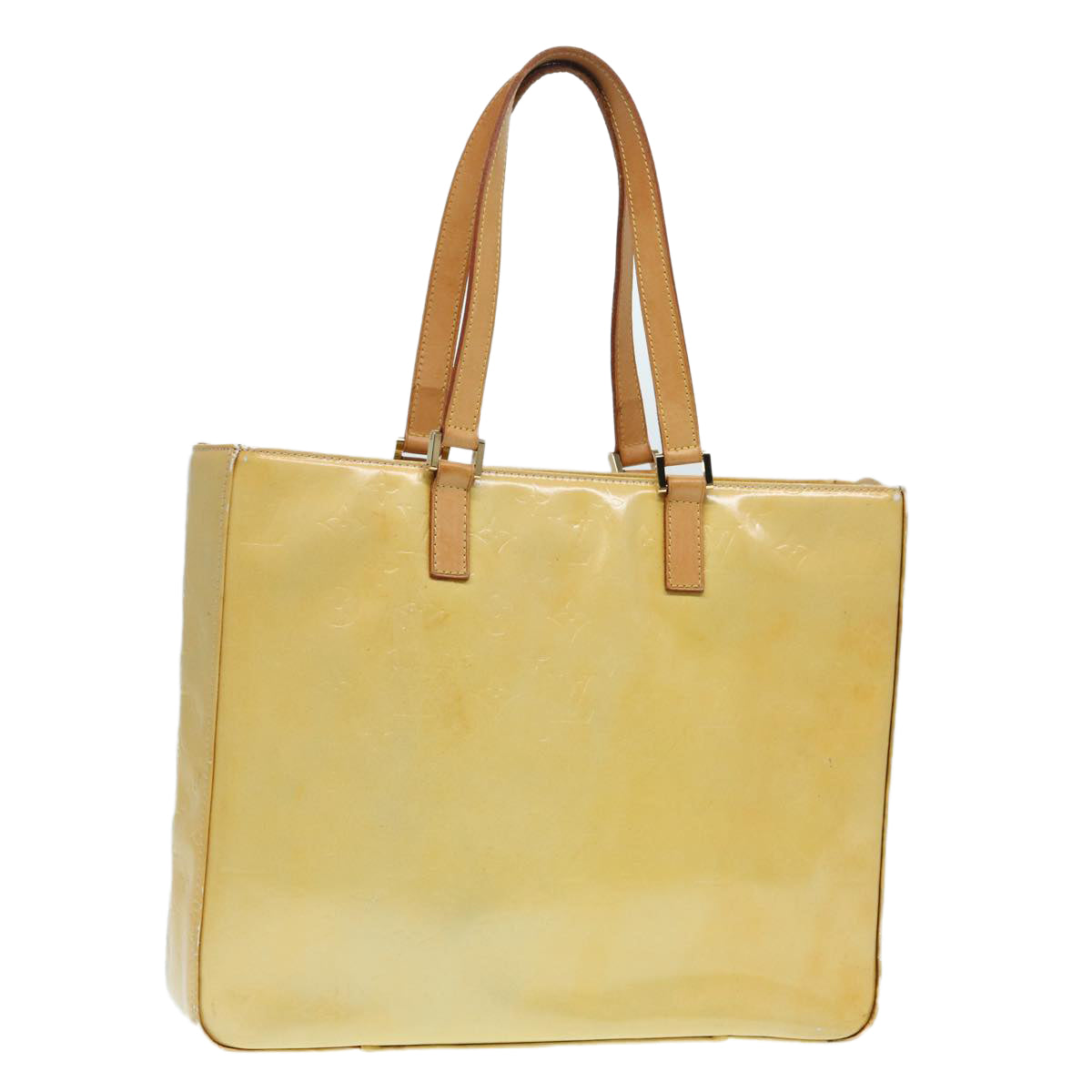 LOUIS VUITTON Monogram Vernis Columbus Tote Bag Gris LV Auth
