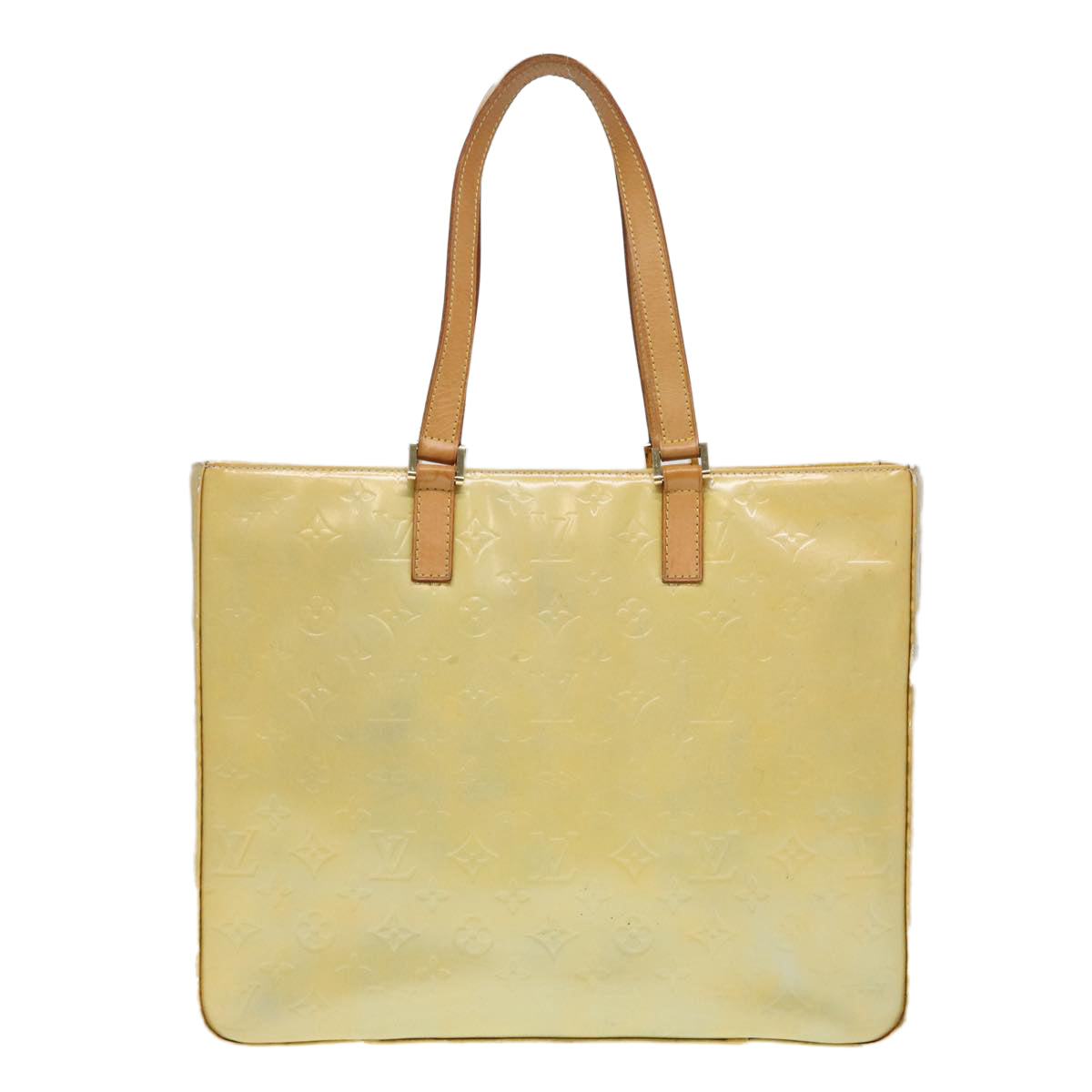 LOUIS VUITTON Monogram Vernis Columbus Tote Bag Gris LV Auth