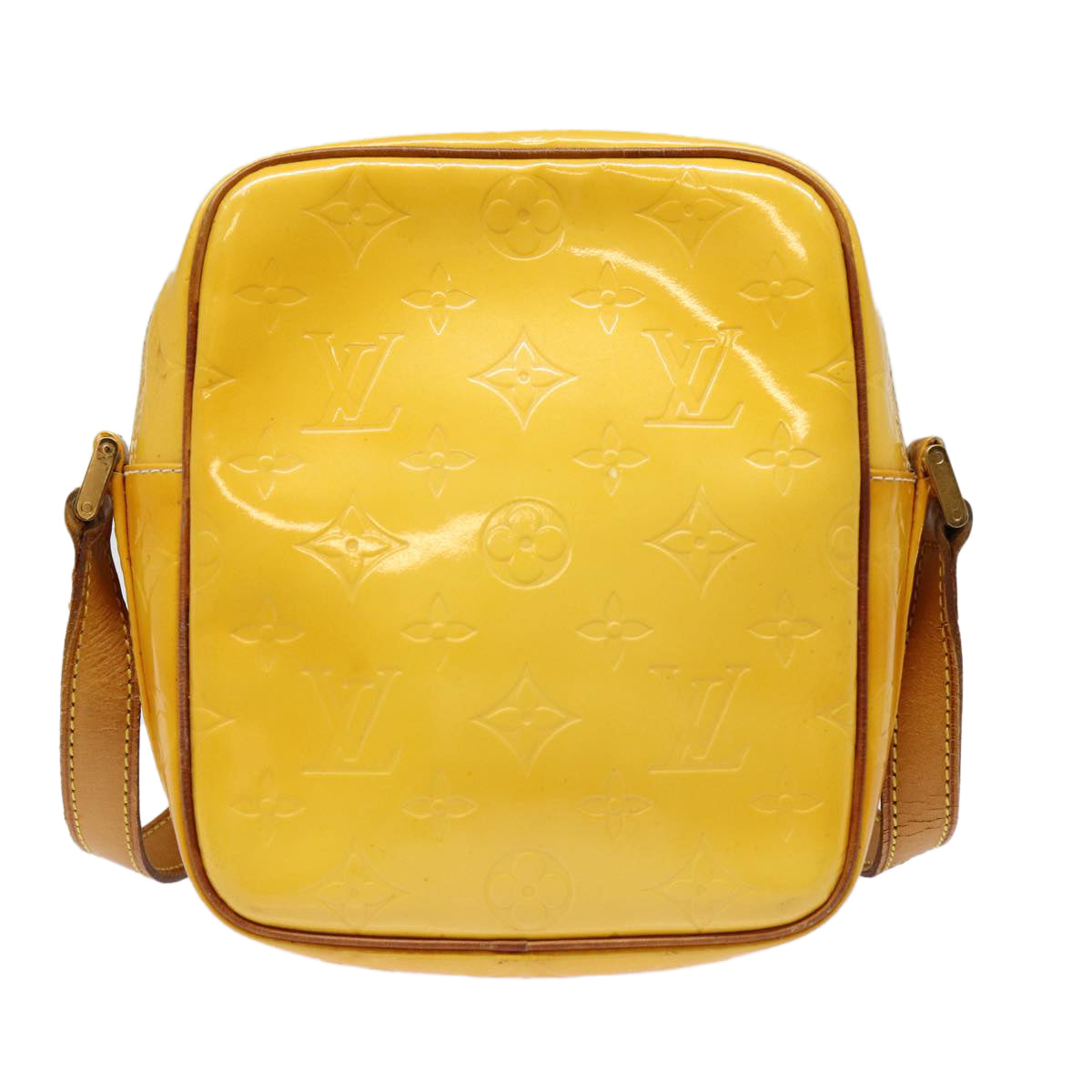 LOUIS VUITTON Monogram Vernis Wooster Shoulder Bag Yellow LV Auth