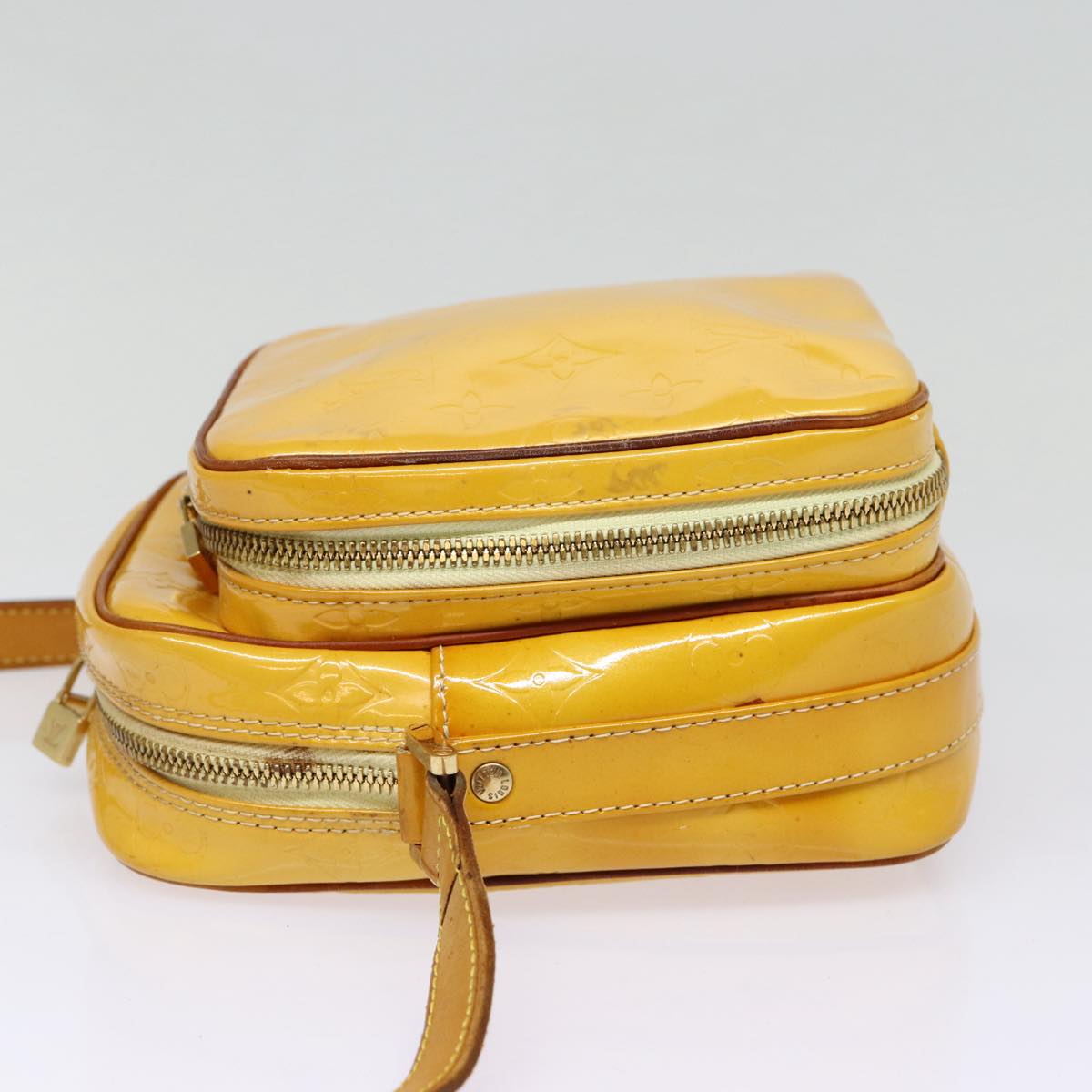 LOUIS VUITTON Monogram Vernis Wooster Shoulder Bag Yellow LV Auth