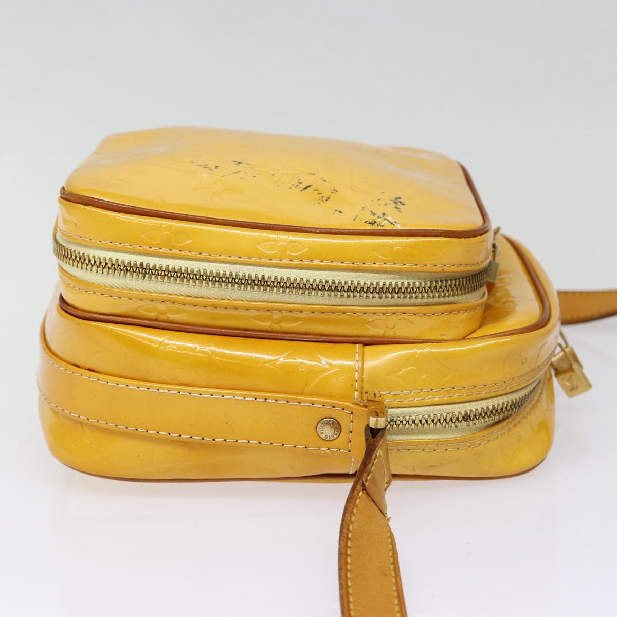 LOUIS VUITTON Monogram Vernis Wooster Shoulder Bag Yellow LV Auth