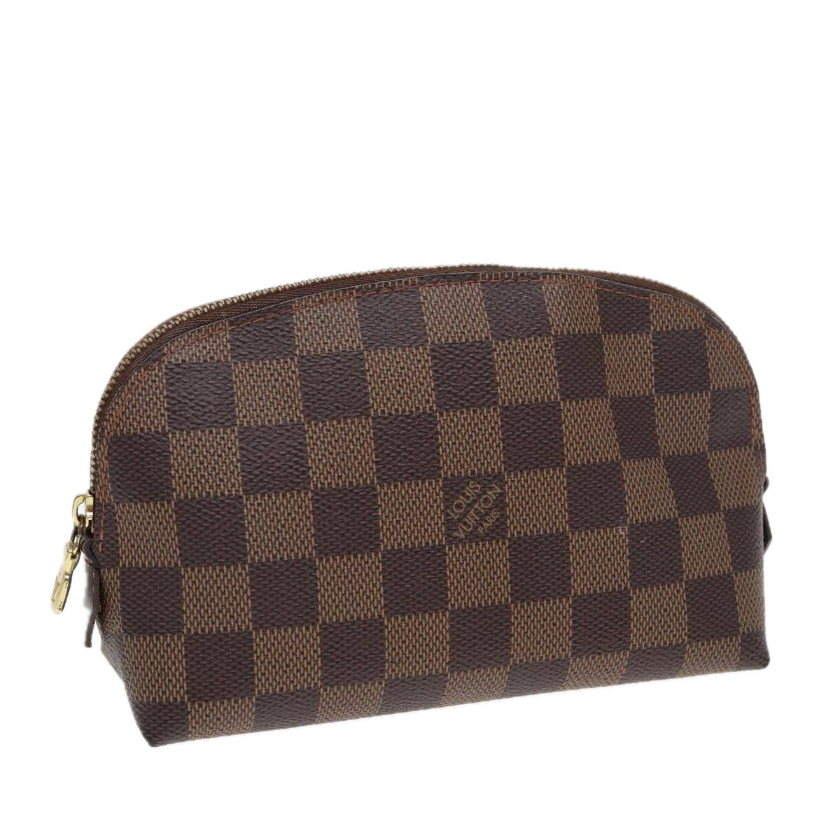 LOUIS VUITTON Damier Ebene Pochette Cosmetic PM Pouch LV Auth