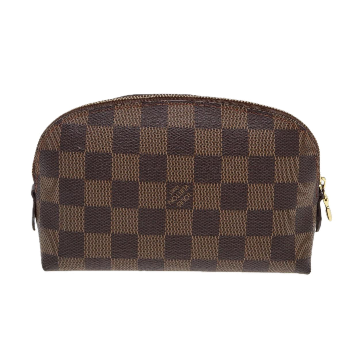 LOUIS VUITTON Damier Ebene Pochette Cosmetic PM Pouch LV Auth