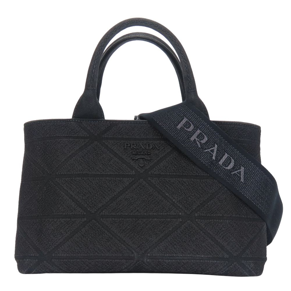 Prada Canapa Triangle Canvas 2way Bag