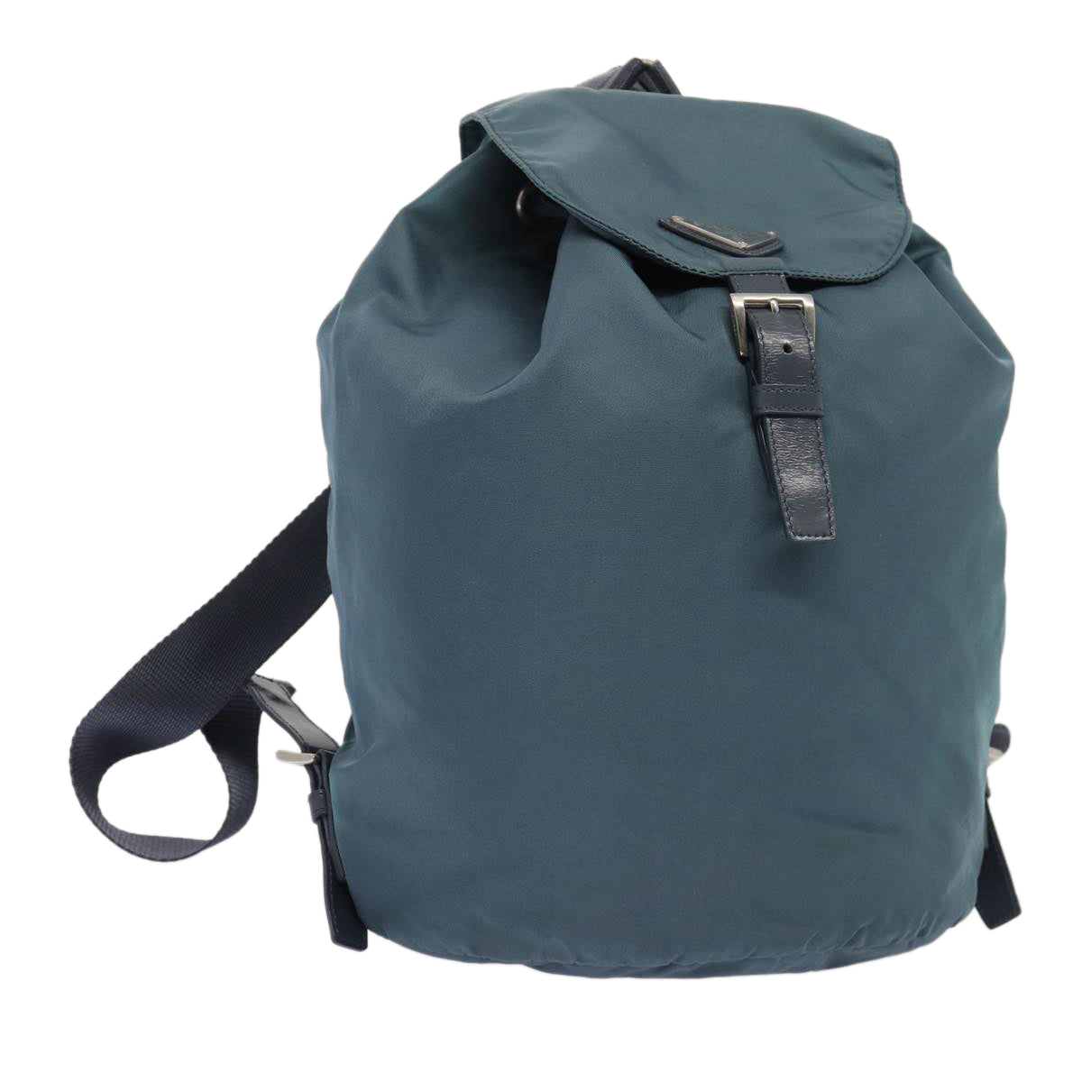 PRADA Backpack Nylon Blue Silver Auth