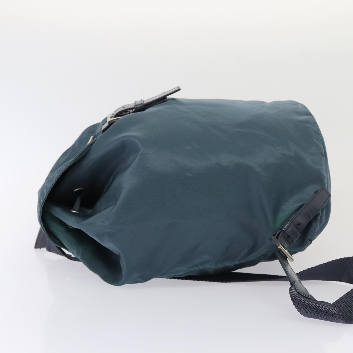 PRADA Backpack Nylon Blue Silver Auth