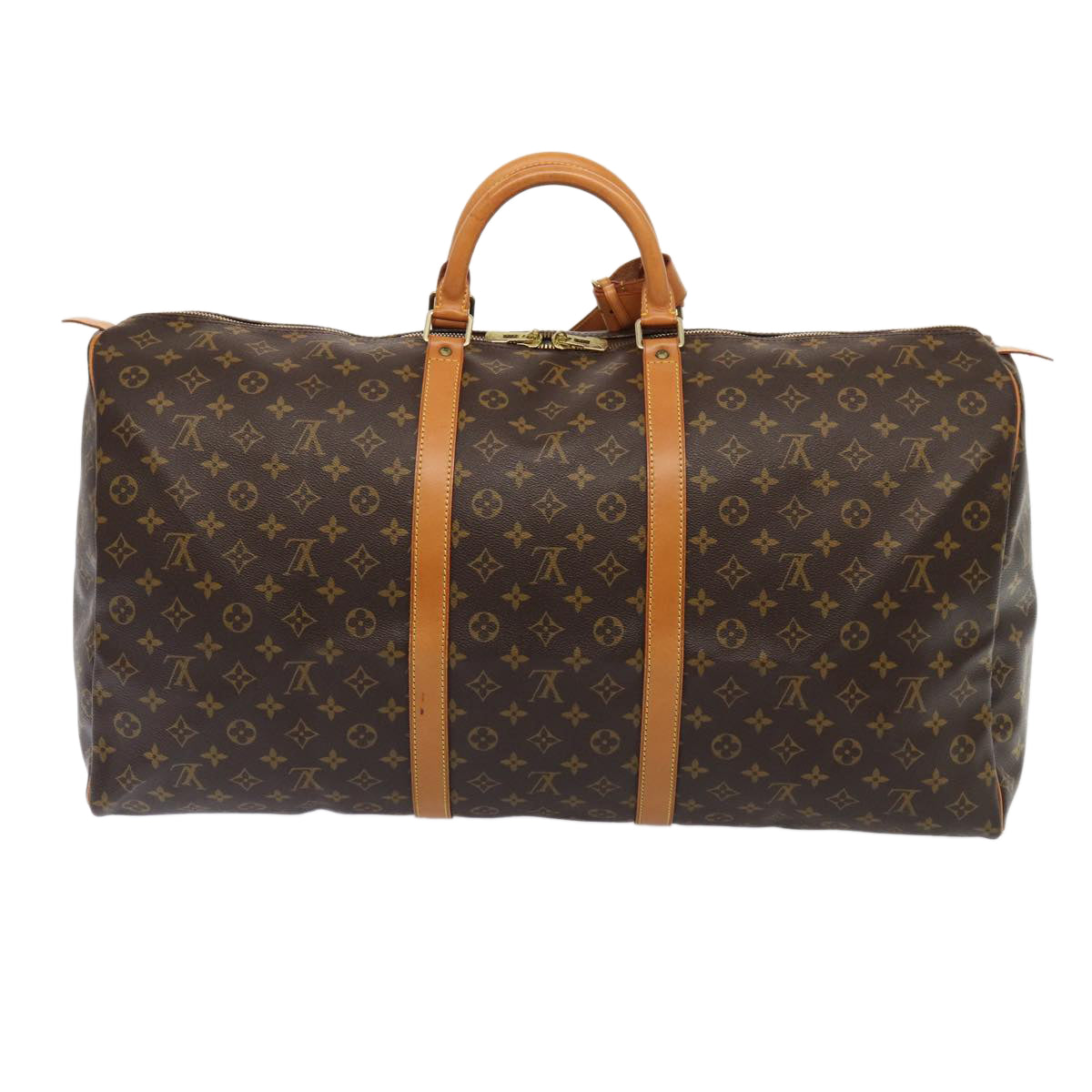 LOUIS VUITTON Monogram Keepall 60 Boston Bag LV Auth