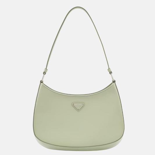 Prada Cleo Green Smooth Leather Shoulder Bag