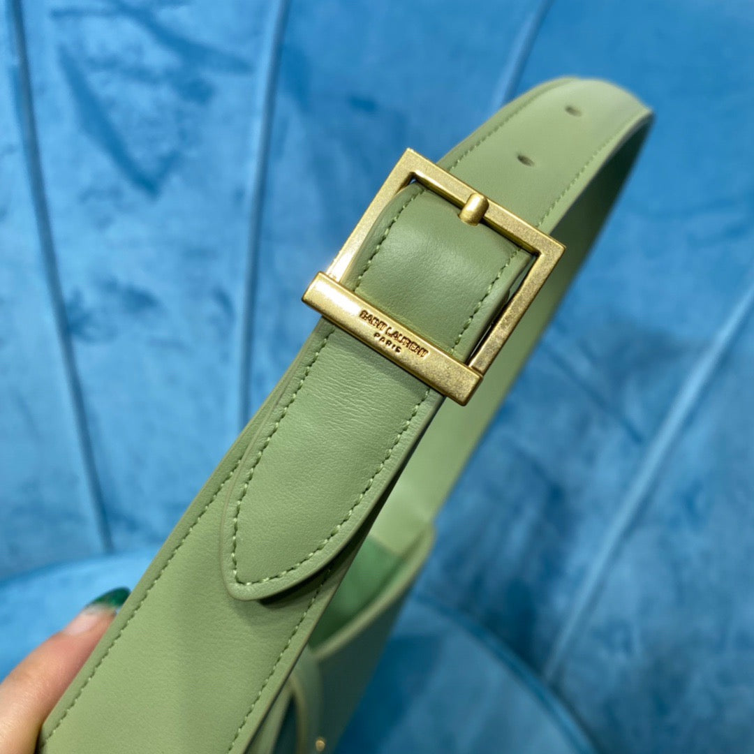 Yves Saint Laurent Hobo Bag In Smooth Light Green