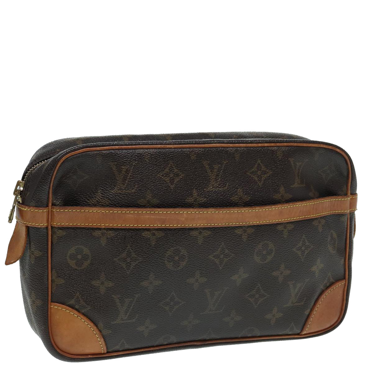LOUIS VUITTON Monogram Compiegne 28 Clutch Bag LV Auth