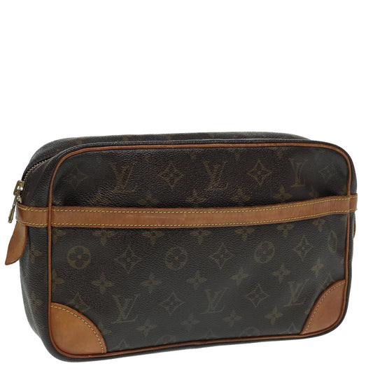 LOUIS VUITTON Monogram Compiegne 28 Clutch Bag LV Auth