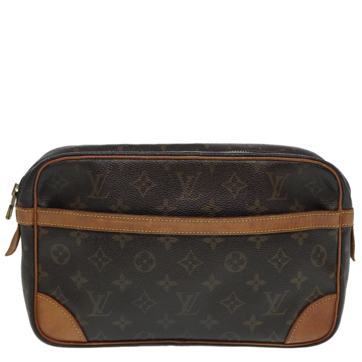 LOUIS VUITTON Monogram Compiegne 28 Clutch Bag LV Auth