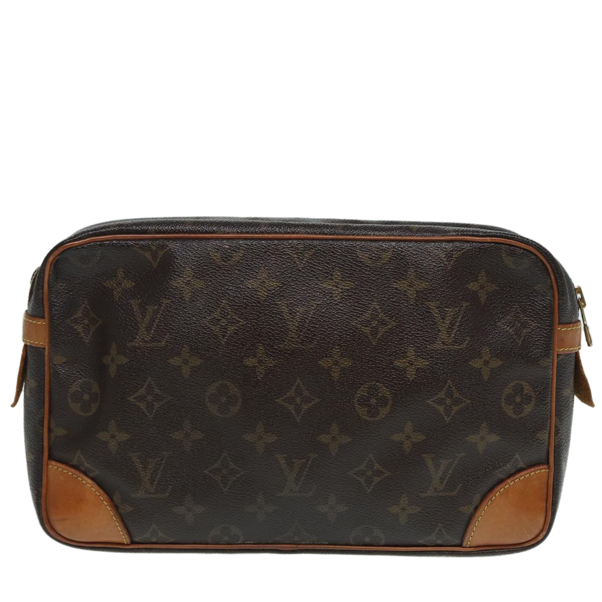LOUIS VUITTON Monogram Compiegne 28 Clutch Bag LV Auth