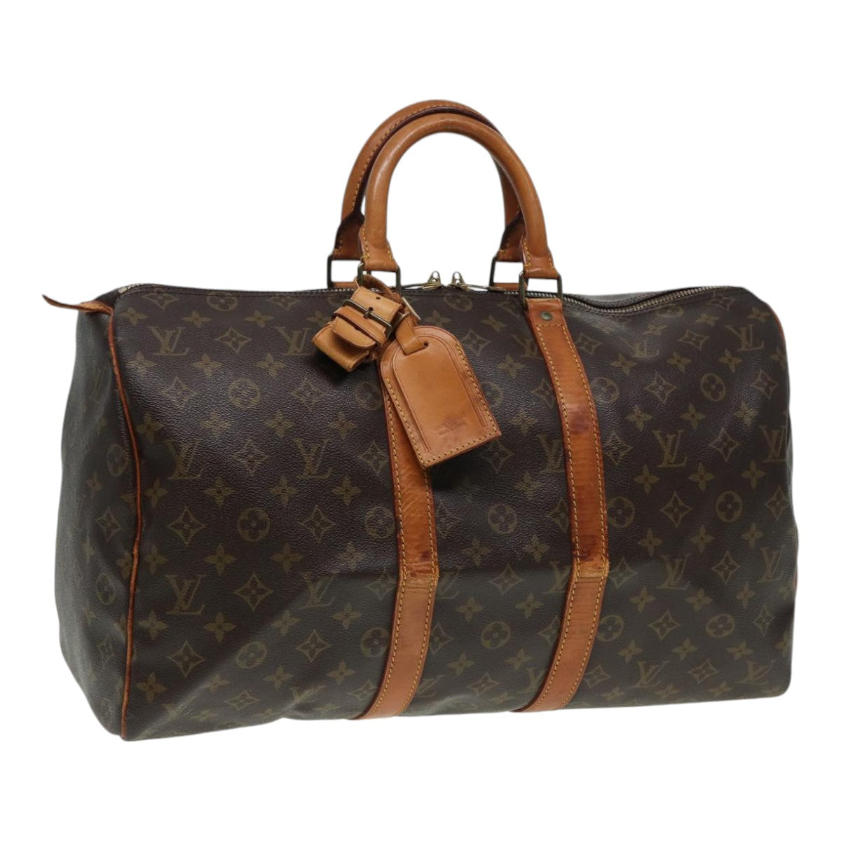 LOUIS VUITTON Monogram Keepall 45 Boston Bag LV Auth