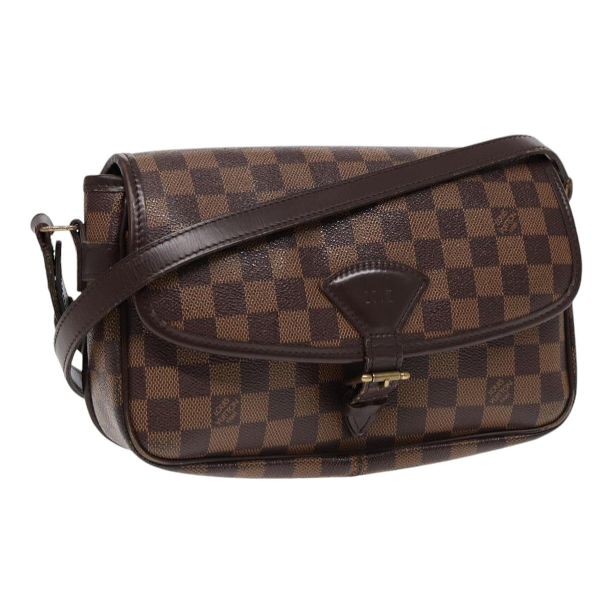 LOUIS VUITTON Damier Ebene Sologne Shoulder Bag LV Auth