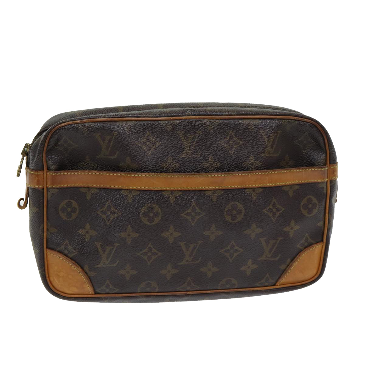LOUIS VUITTON Monogram Compiegne 28 Clutch Bag LV Auth