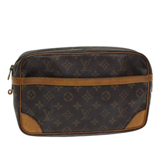 LOUIS VUITTON Monogram Compiegne 28 Clutch Bag LV Auth