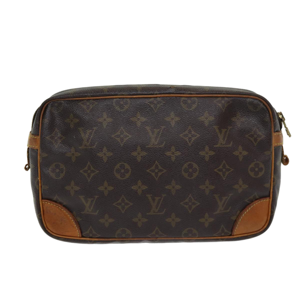 LOUIS VUITTON Monogram Compiegne 28 Clutch Bag LV Auth