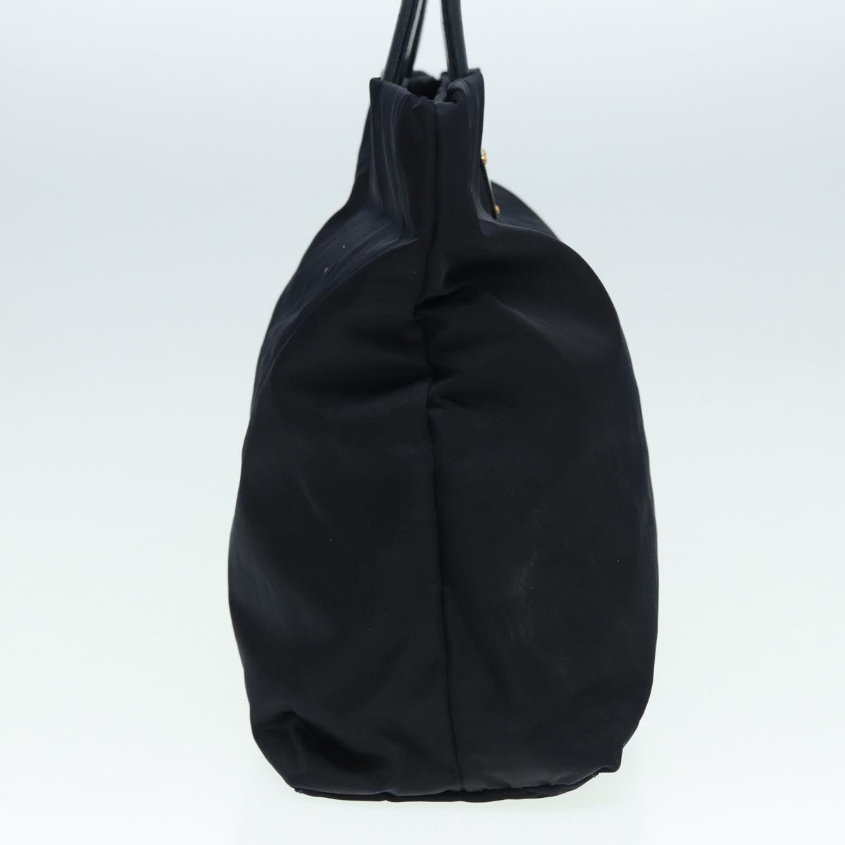 PRADA Hand Bag Nylon Navy Silver Auth