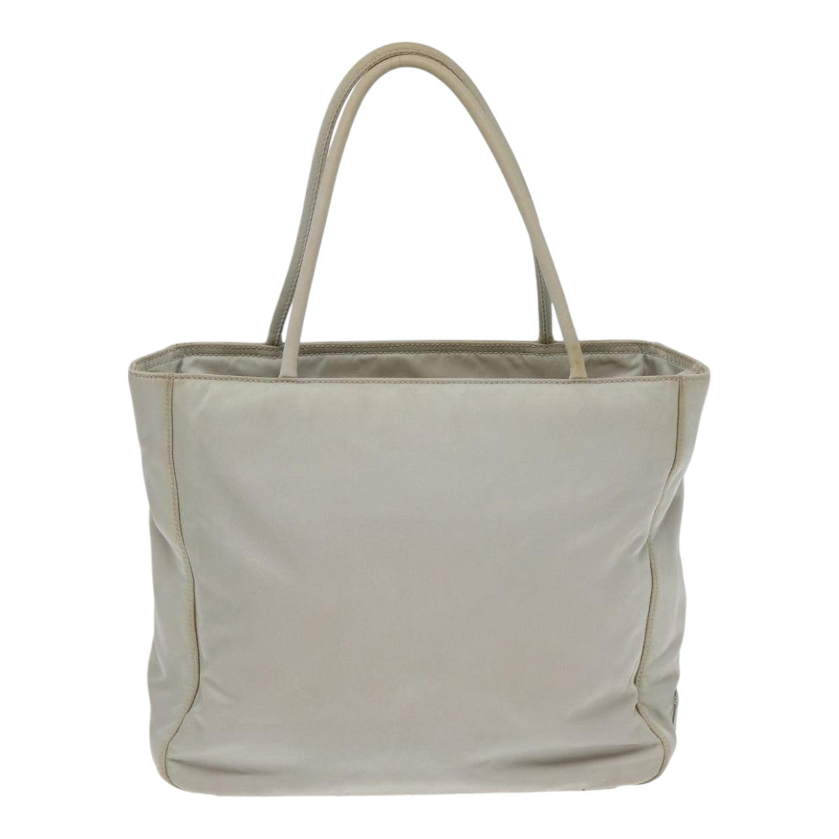 PRADA Hand Bag Nylon Gray Silver Auth