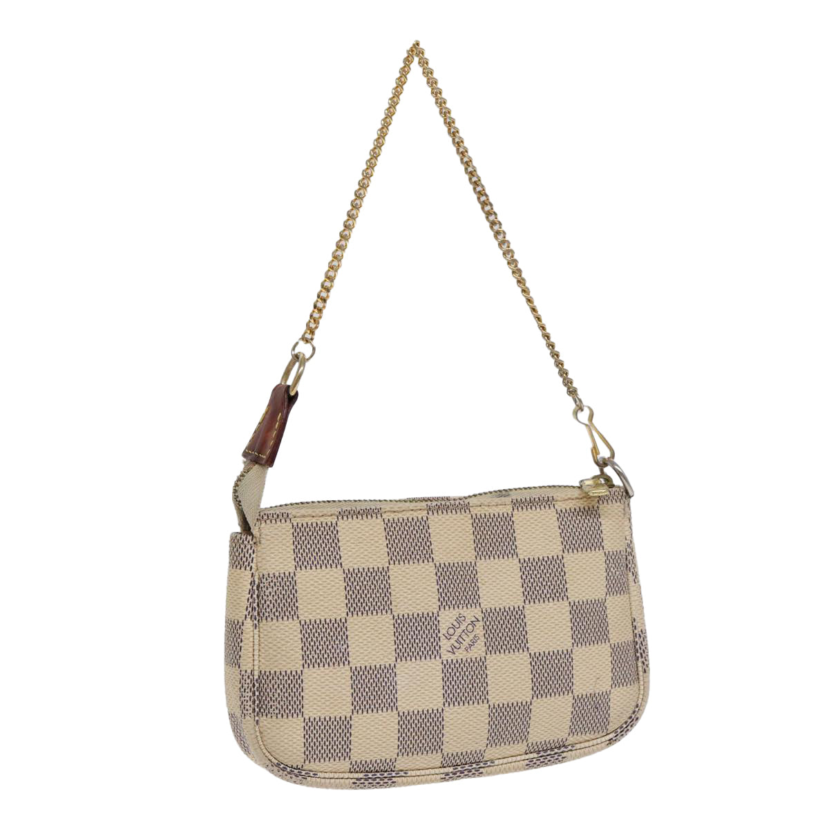 LOUIS VUITTON Damier Azur Mini Pochette Accessoires Pouch LV Auth