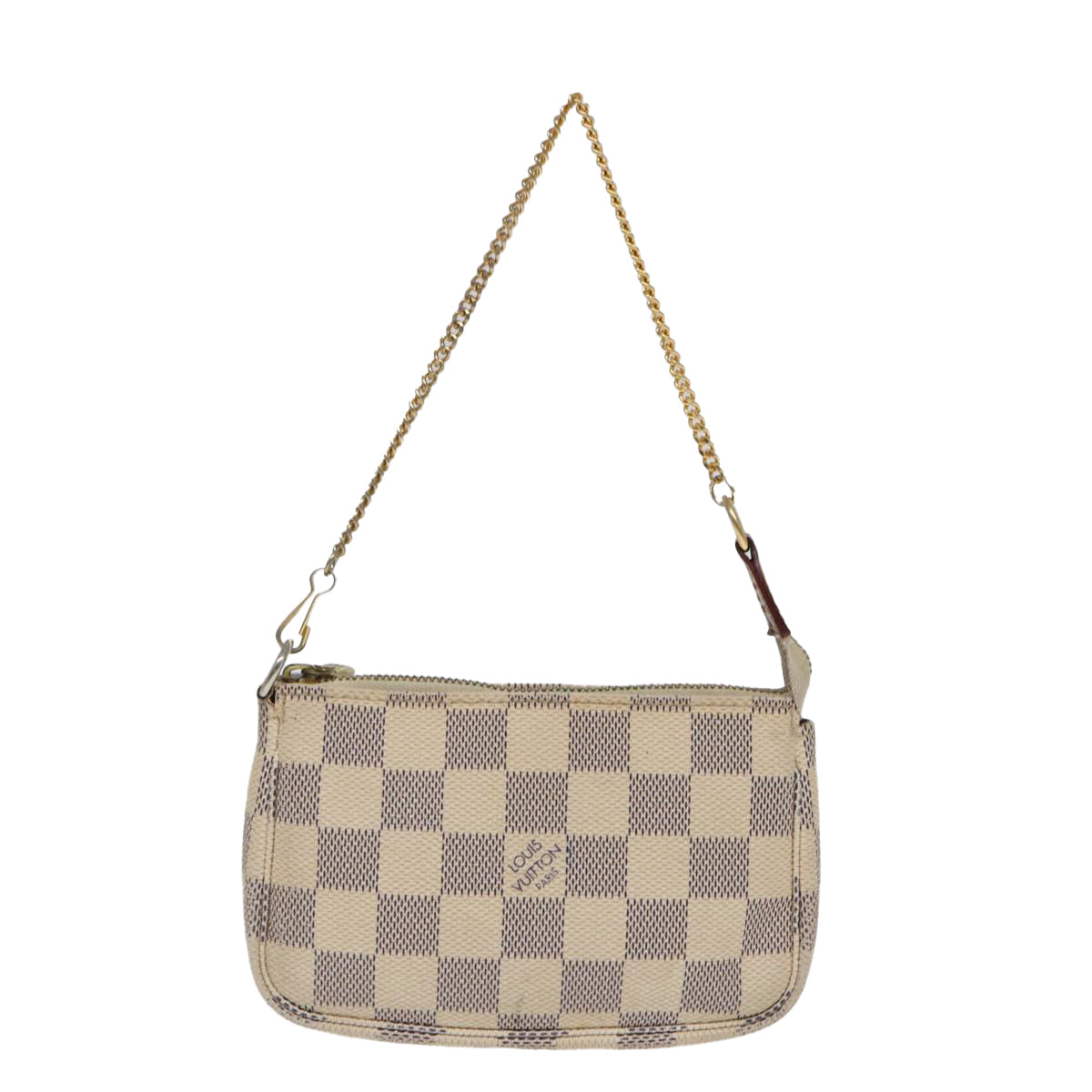 LOUIS VUITTON Damier Azur Mini Pochette Accessoires Pouch LV Auth