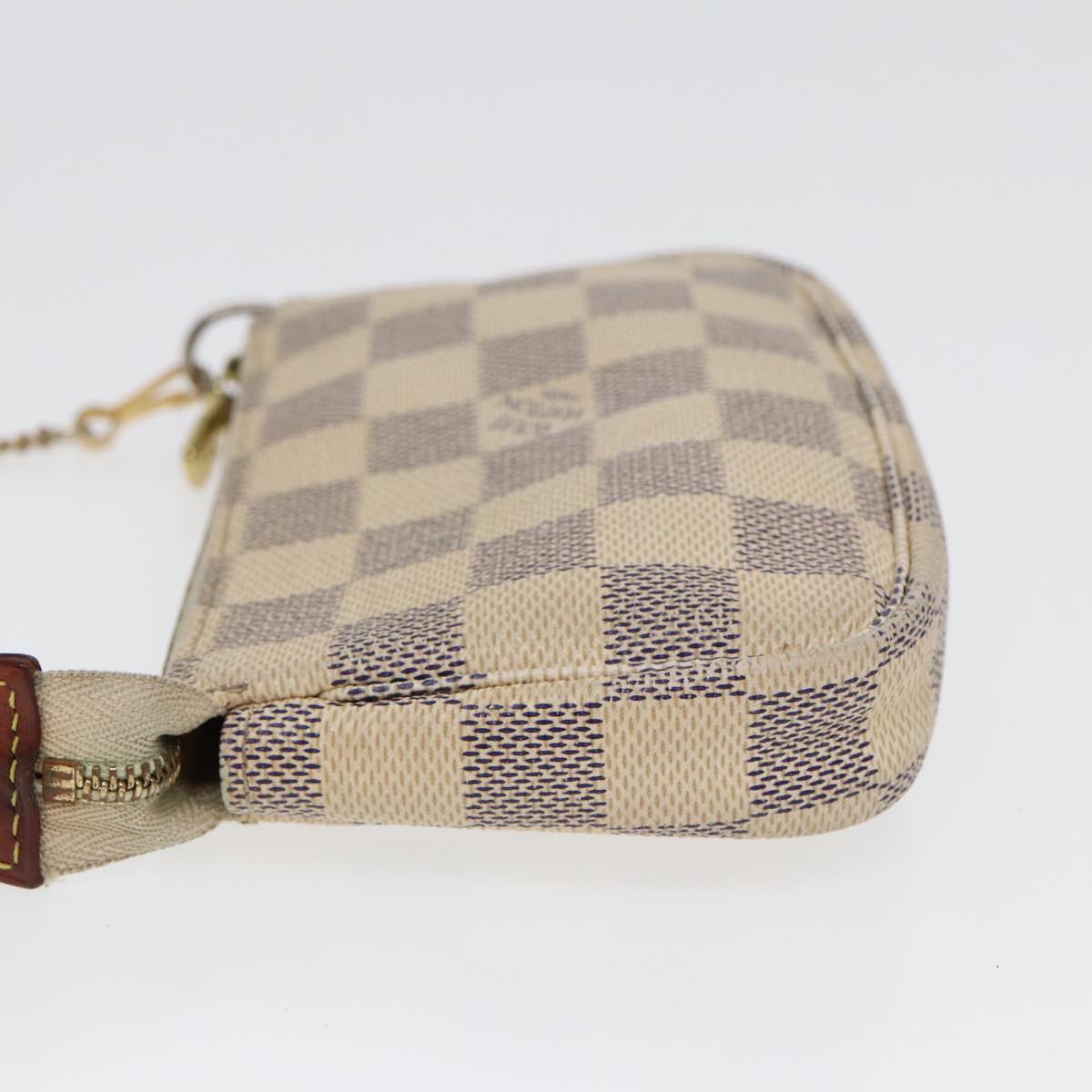 LOUIS VUITTON Damier Azur Mini Pochette Accessoires Pouch LV Auth