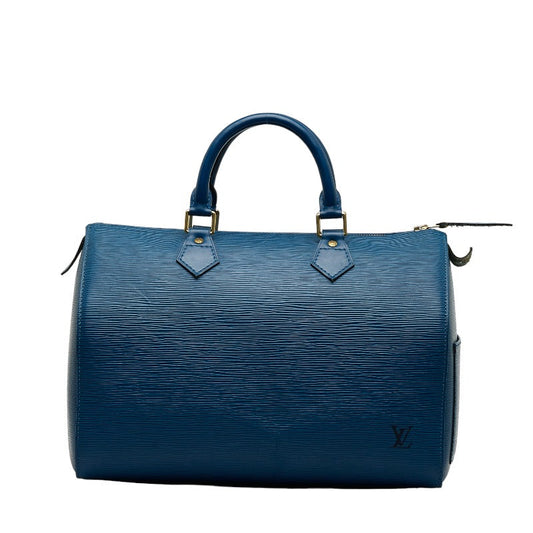 Louis Vuitton Epi Speedy 30 Handbag Mini Boston Bag M43005 Tread Blue Leather  Louis Vuitton
