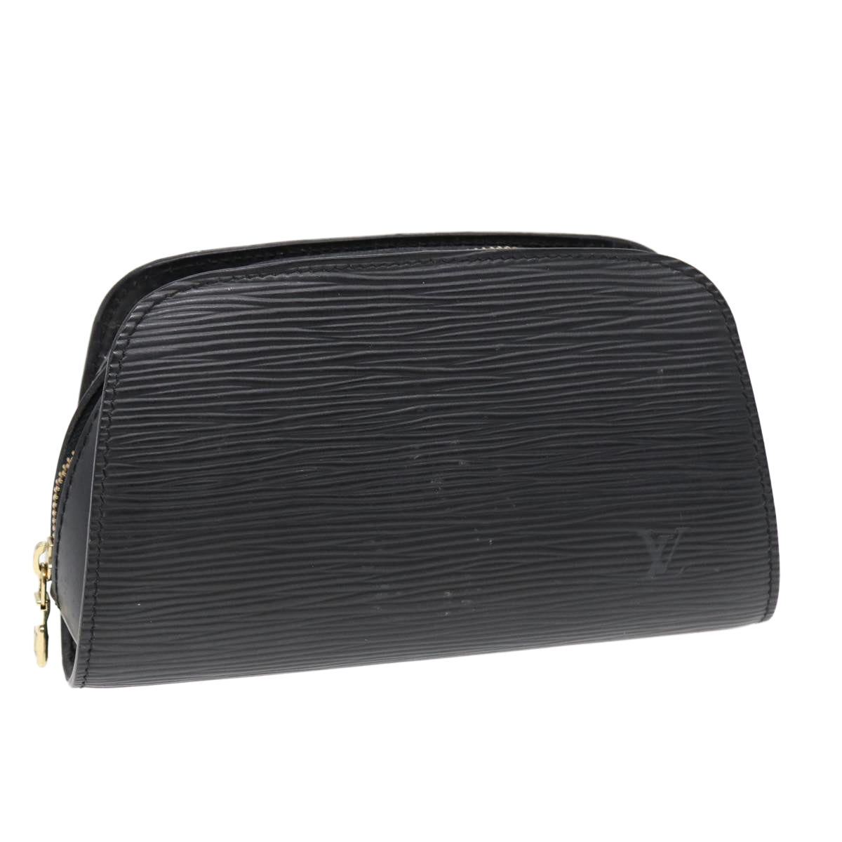 LOUIS VUITTON Epi Dauphine PM Pouch Black LV Auth