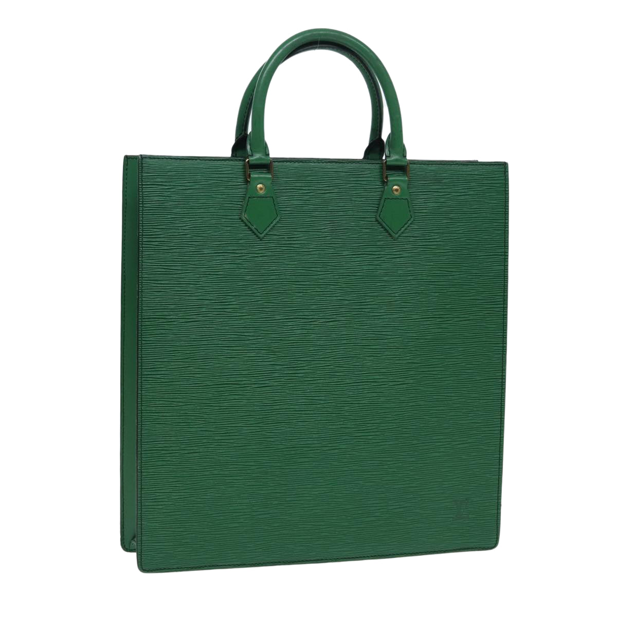 LOUIS VUITTON Epi Sac Plat Hand Bag Green LV Auth