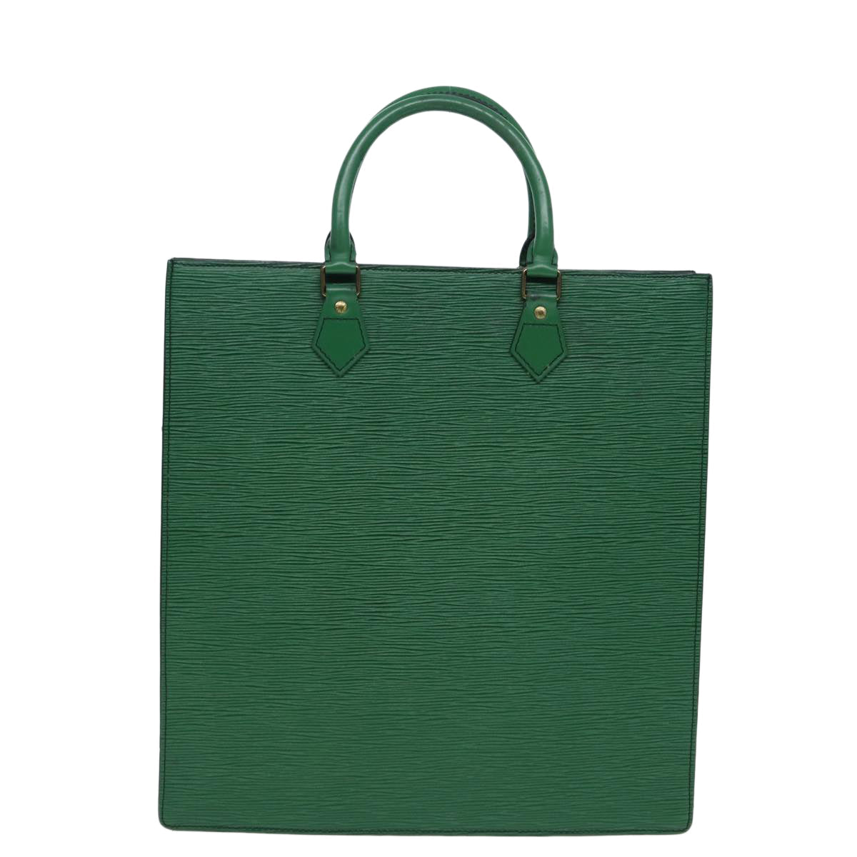 LOUIS VUITTON Epi Sac Plat Hand Bag Green LV Auth