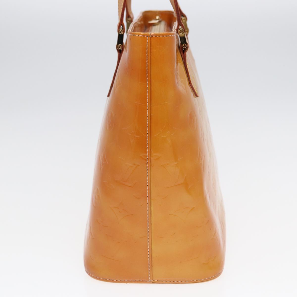 LOUIS VUITTON Monogram Vernis Houston Hand Bag Beige LV Auth