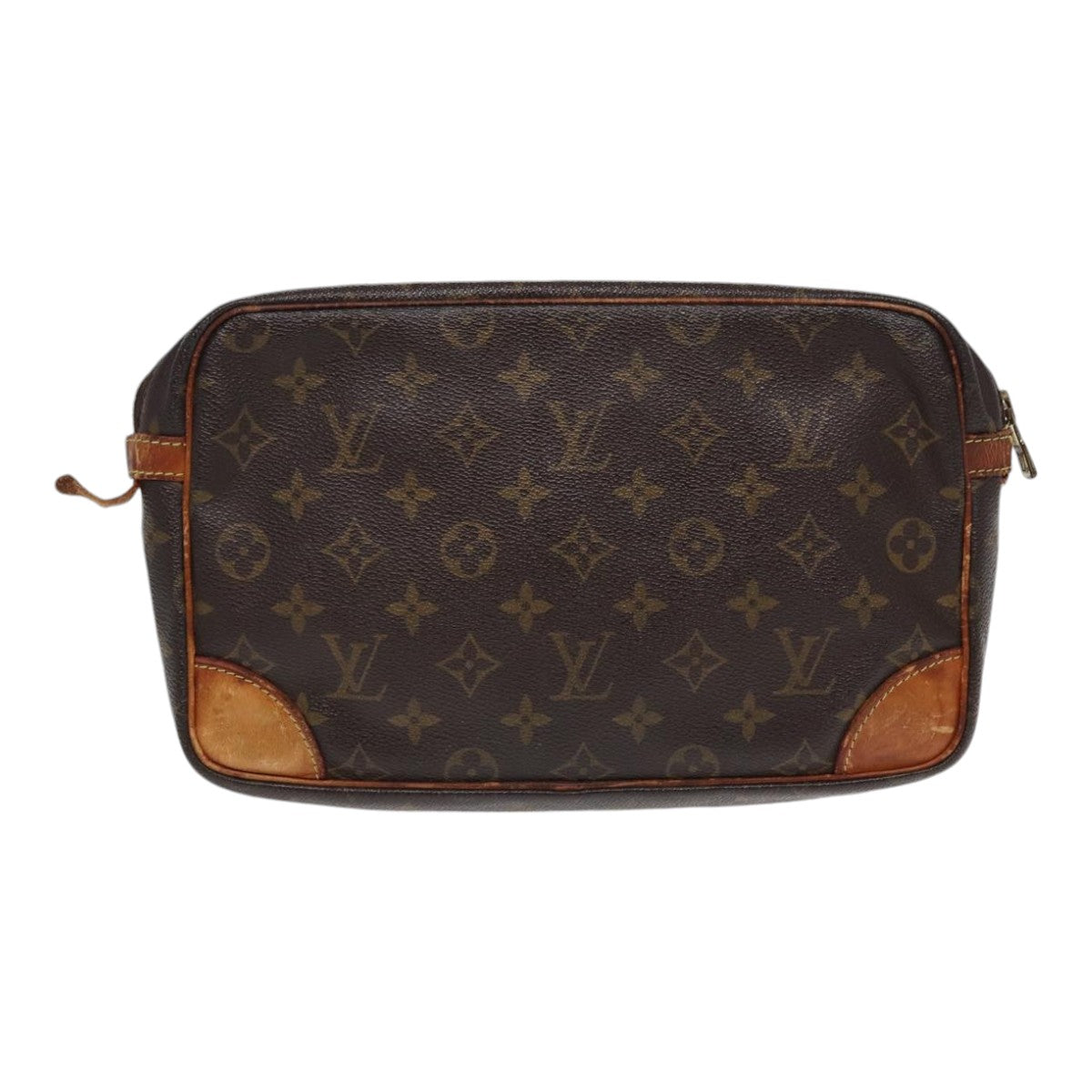 LOUIS VUITTON Monogram Compiegne 28 Clutch Bag LV Auth