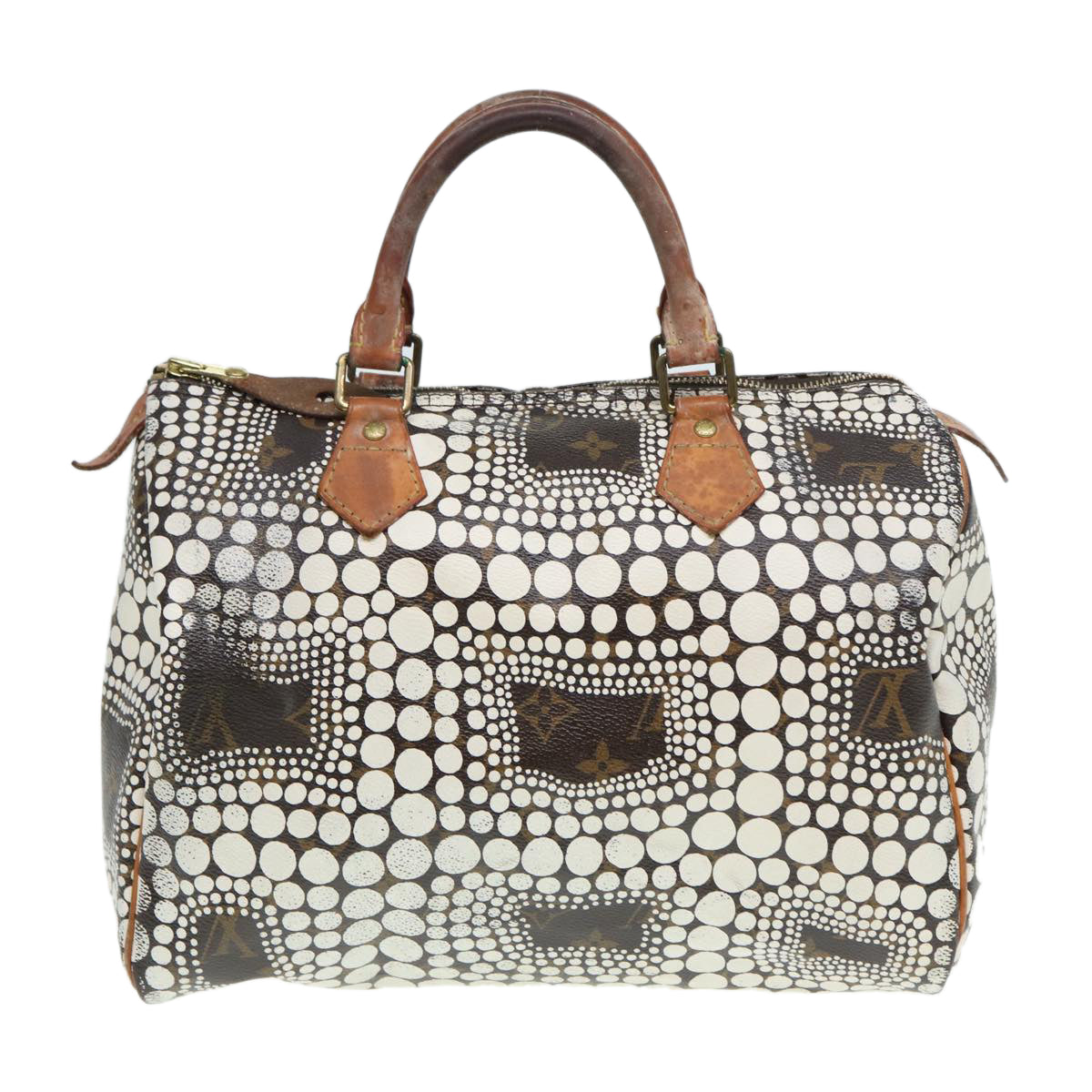 LOUIS VUITTON Monogram Yayoi Kma Hand Bag White Auth