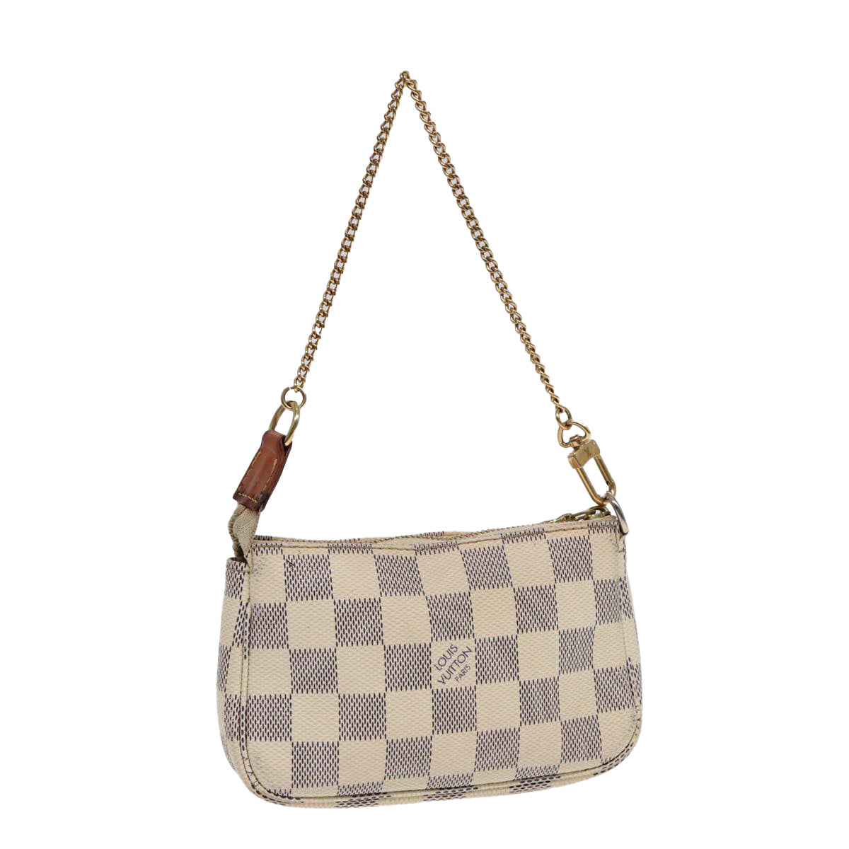 LOUIS VUITTON Damier Azur Mini Pochette Accessoires Pouch LV Auth