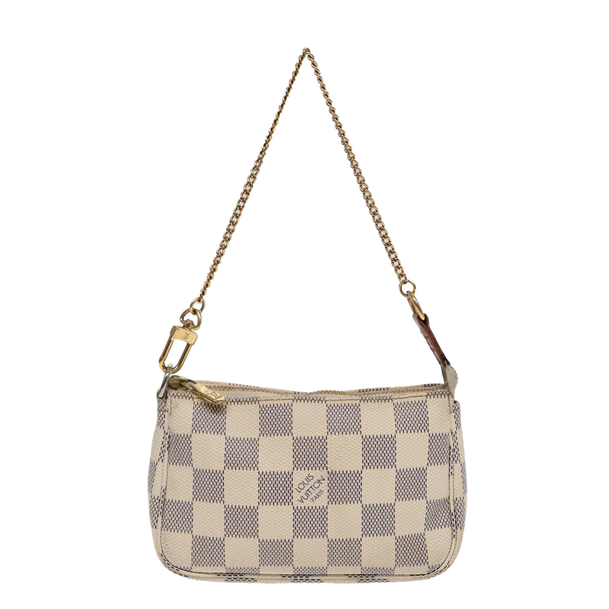 LOUIS VUITTON Damier Azur Mini Pochette Accessoires Pouch LV Auth