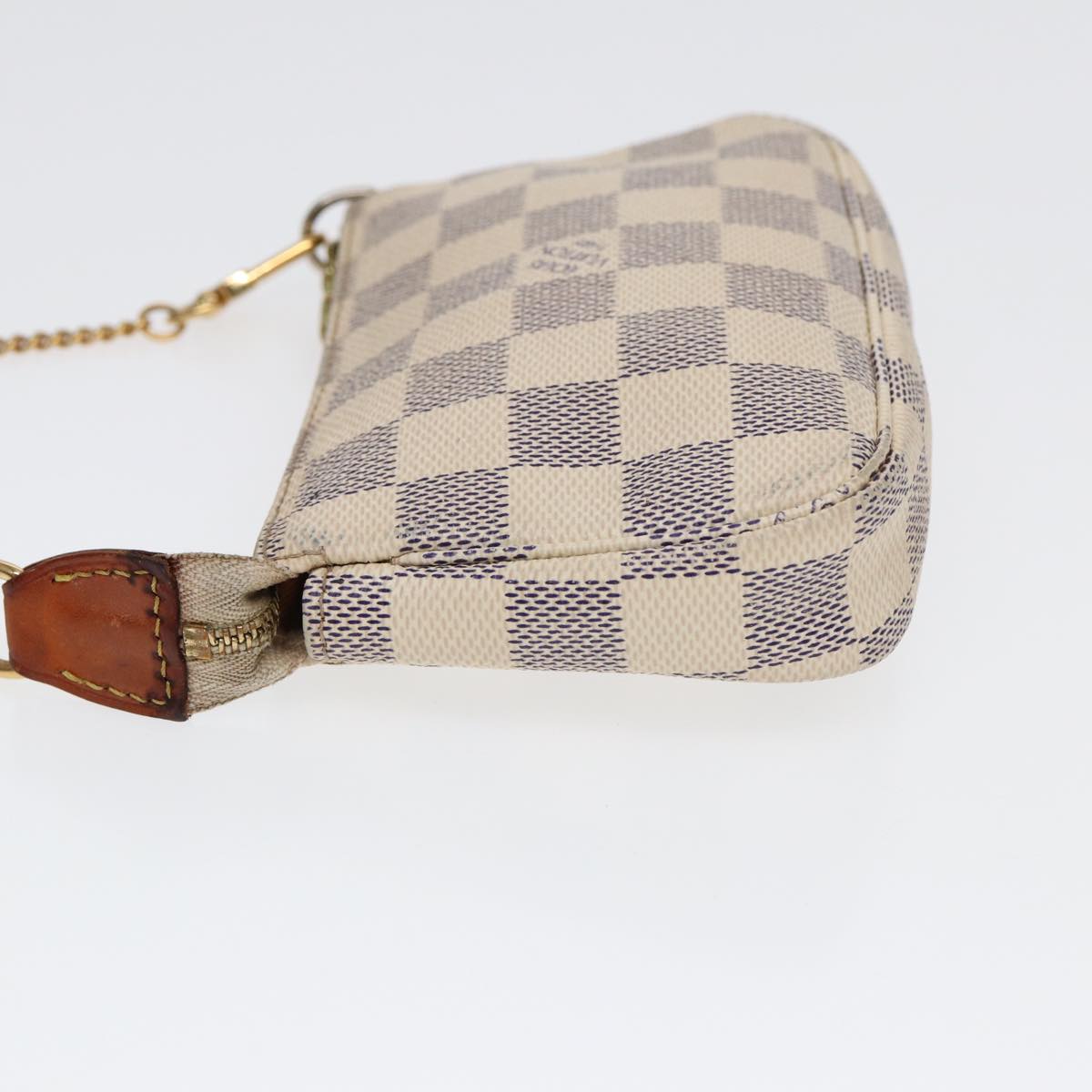 LOUIS VUITTON Damier Azur Mini Pochette Accessoires Pouch LV Auth