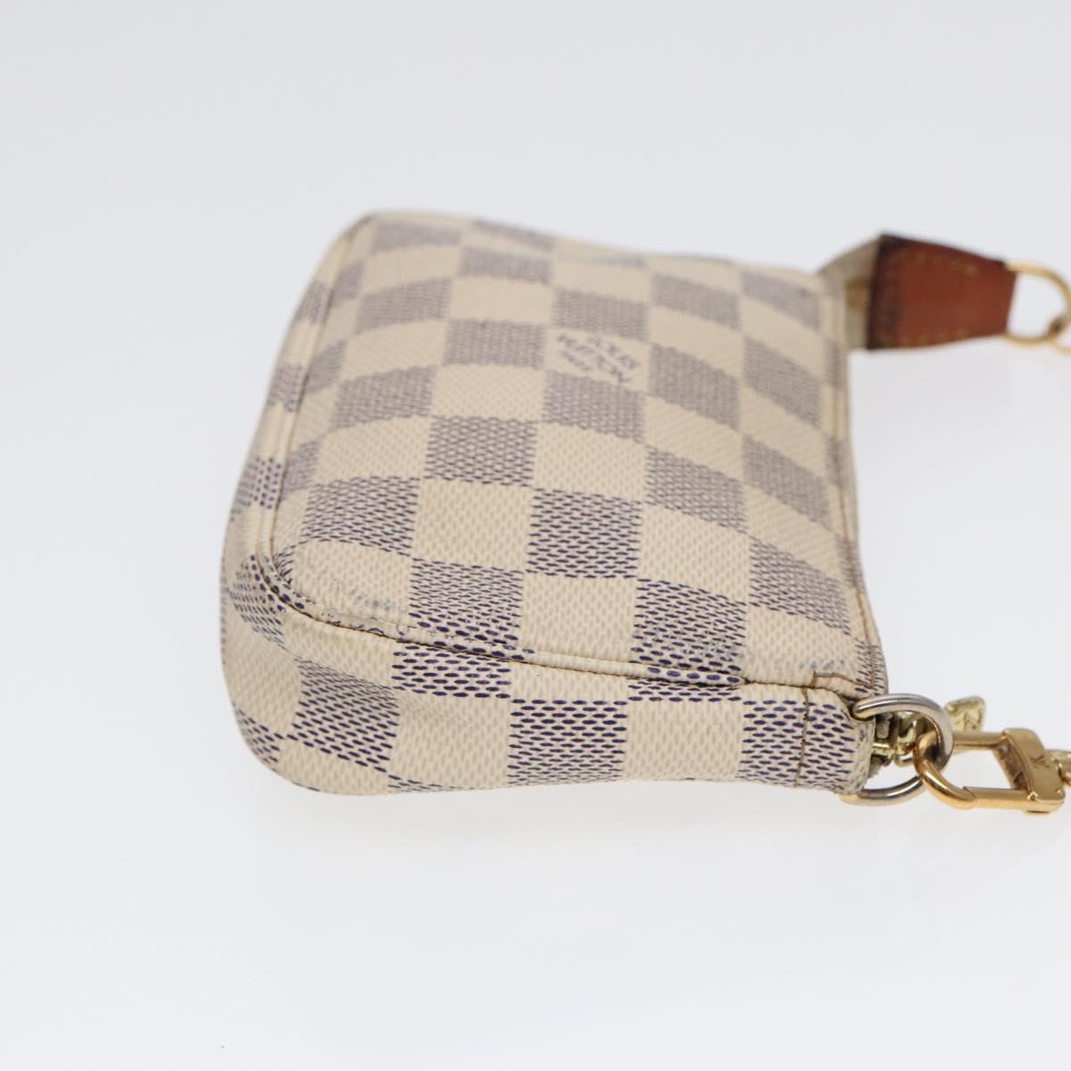 LOUIS VUITTON Damier Azur Mini Pochette Accessoires Pouch LV Auth