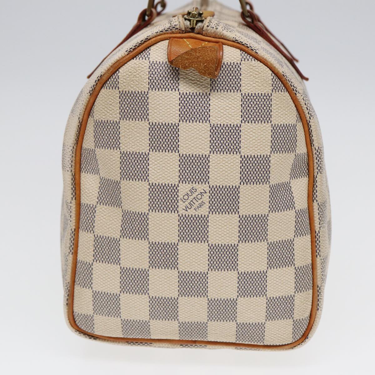 LOUIS VUITTON Damier Azur Hand Bag LV Auth