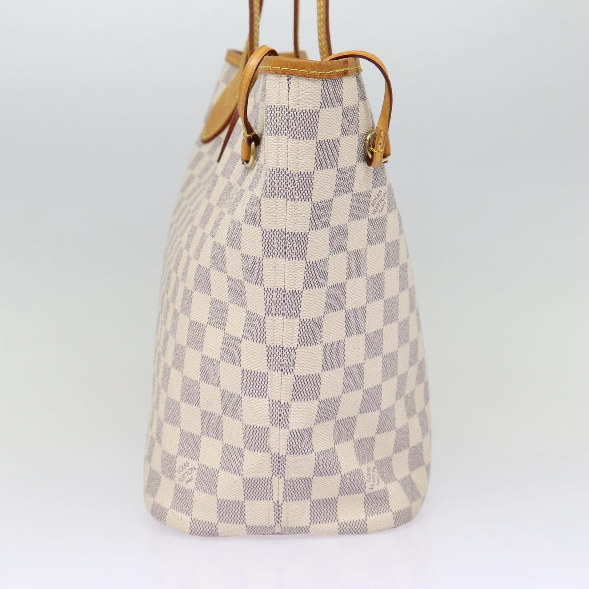 LOUIS VUITTON Damier Azur Neverfull MM Tote Bag LV Auth