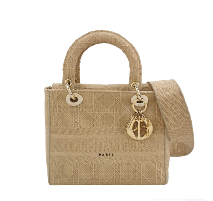 Dior Lady Dior tote bag 25cm beige 250108781015814