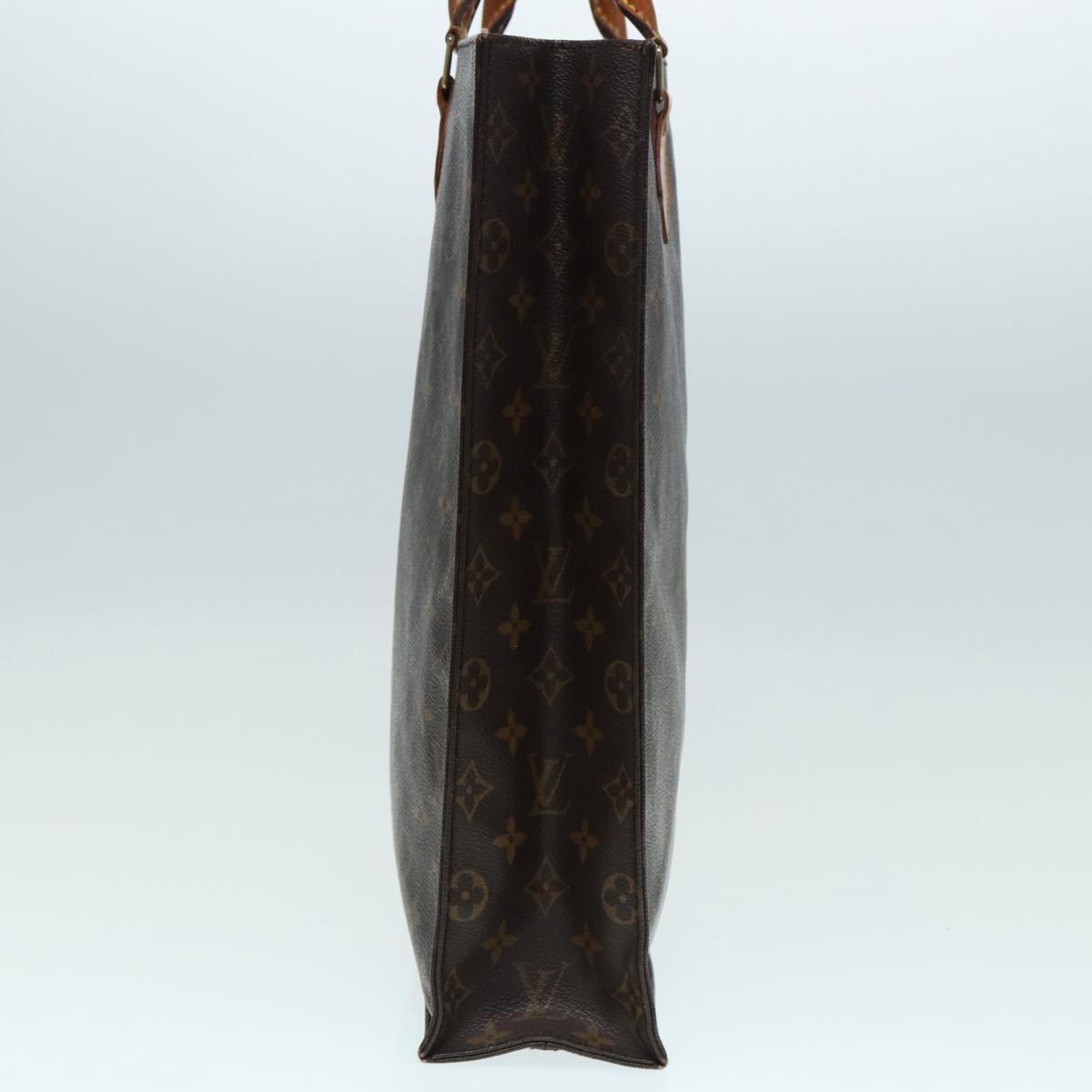 LOUIS VUITTON Monogram Sac Plat Hand Bag LV Auth