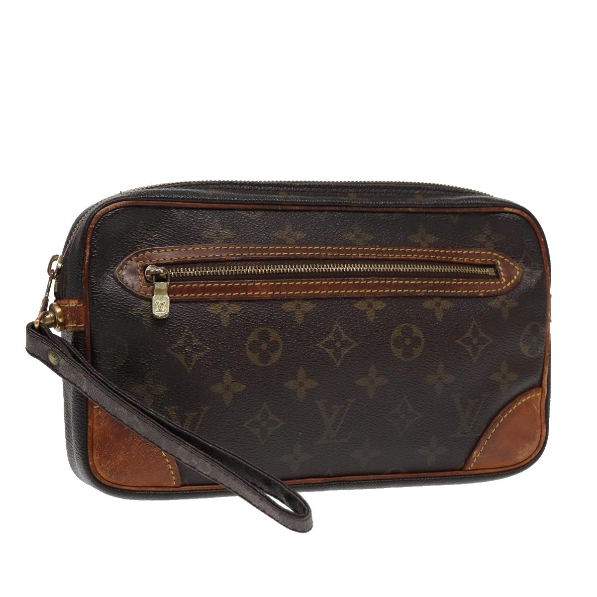 LOUIS VUITTON Monogram Marly Dragonne GM Clutch Bag LV Auth